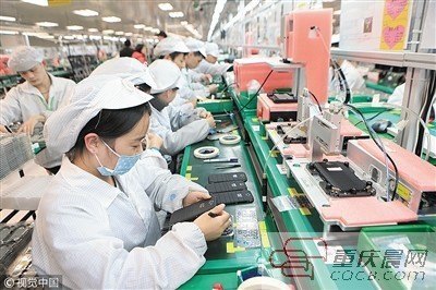 全球每生產十部手機 就有一部是&ldquo;重慶造&rdquo;